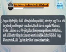 Korán olvasás 066 A Tilalom (At-Tahrím ) szúra jelentésének fordítása magyar nyelvre, Mashary bin Rashid Al-Afasi -olvasásának kíséretében