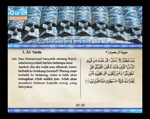 Mushaf murattal dengan terjemahan maknanya ke dalam bahasa Indonesia (Juz 04) Bagian 3