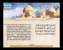 Mushaf murattal dengan terjemahan maknanya ke dalam bahasa Indonesia (Juz 06) Bagian 2