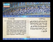 Mushaf murattal dengan terjemahan maknanya ke dalam bahasa Indonesia (Juz 08) Bagian 3