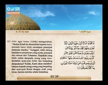 Mushaf murattal dengan terjemahan maknanya ke dalam bahasa Indonesia (Juz 08) Bagian 4
