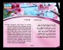 Mushaf murattal dengan terjemahan maknanya ke dalam bahasa Indonesia (Juz 09) Bagian 5