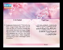 Mushaf murattal dengan terjemahan maknanya ke dalam bahasa Indonesia (Juz 10) Bagian 6