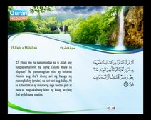 Binibigkas na Qur’an Kasama ng Salin ng Kahulugan sa Wikang Tagalog (Juz’ 22); Bahagi: 7